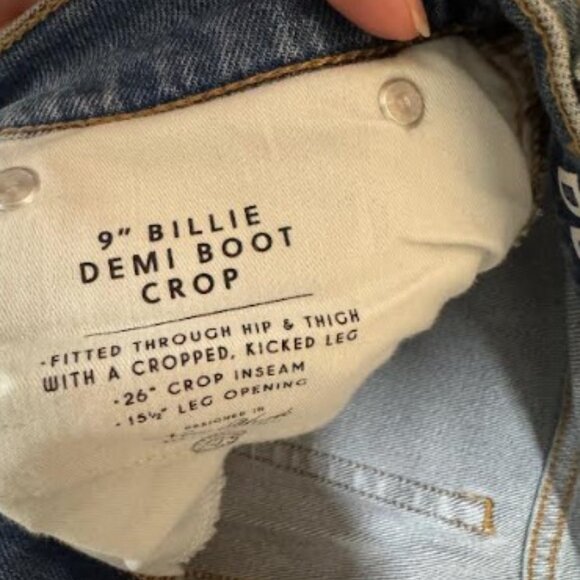 9 in J Crew Billie Demi Boot Crop Distressed Jeans - Picture 3 of 9